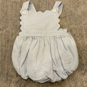 Blue and white stripe sunsuit